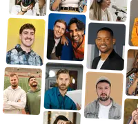 An stylised illustration of a phone with a filmreel containing the faces of famous YouTubers on top